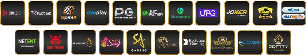 รวมค่ายเกมคาสิโนออนไลน์ เช่น PG Soft, Joker, Microgaming, SA Gaming และ Evolution รองรับใน morroc168